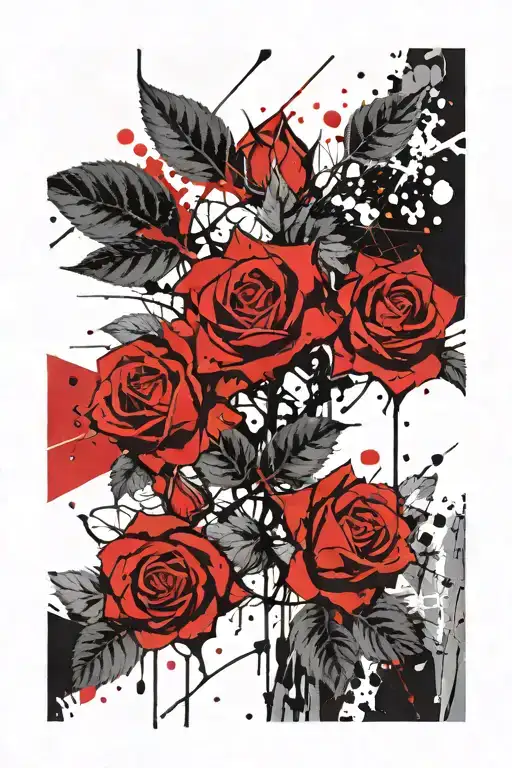 The Word Absent With Roses And Thorns