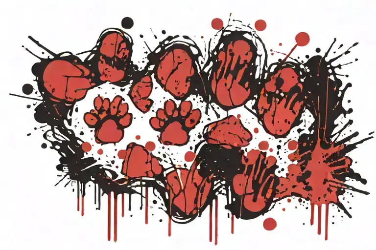 Dog Paw Print Bombs Police