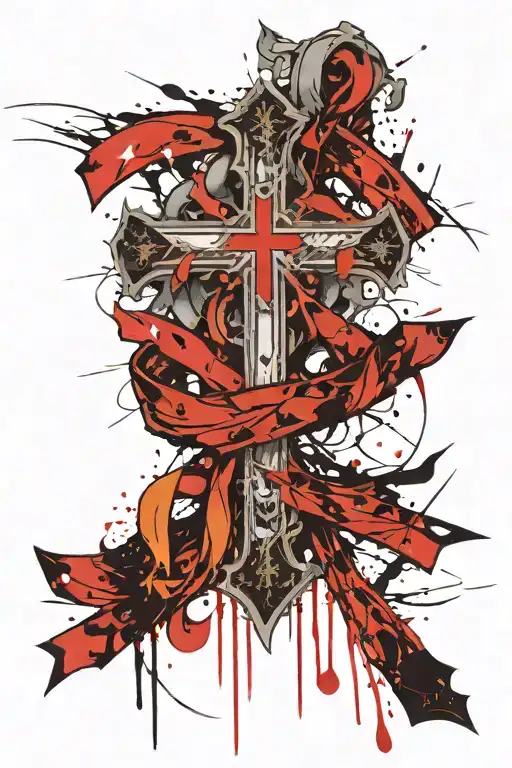 Catholic Cross With Sash