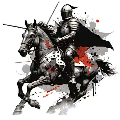 Knight Riding A Horse