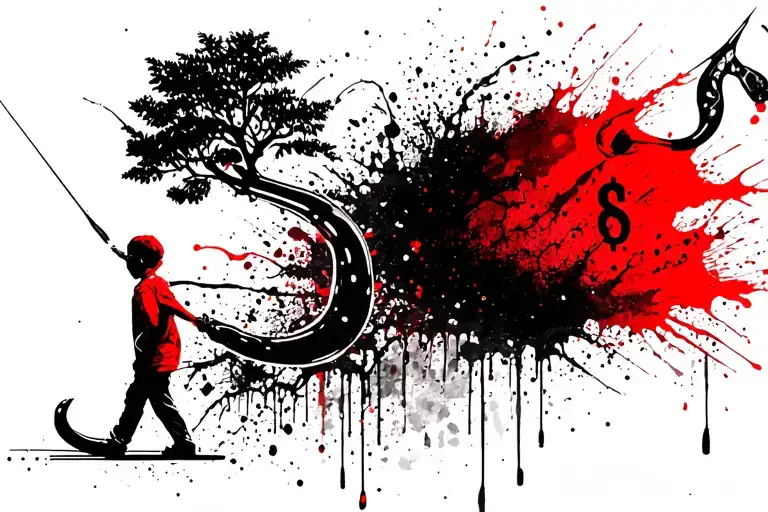 Money Tree Growing Fishing Hook My Boy Walking