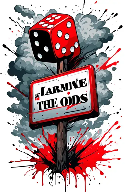 Street Sign With Laramie With Clouds Behind It And Beat The Odds With Dice