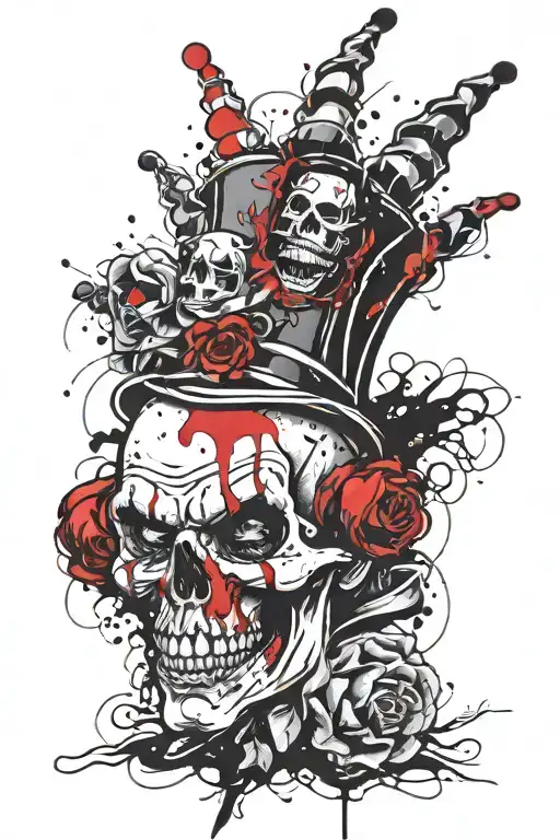 Scary Clown Skull