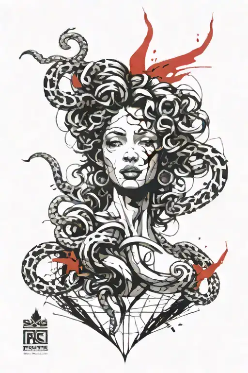 Create A Tattoo In Polygons Creating The Face Of Medusa