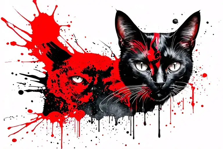 Gothic With Black Cat