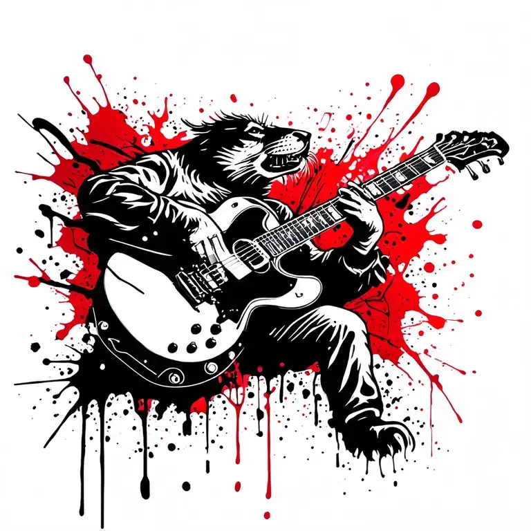 Animal Playing A Guitar