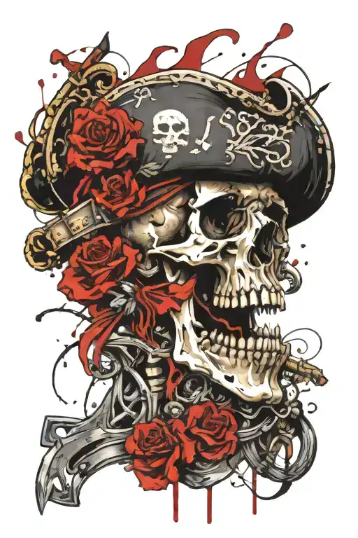 Pirate Skeleton Turning Human