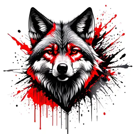 Hybrid Of Fox And Wolf With Forest Elements