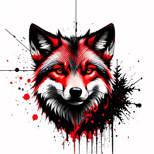 A Mix Of Fox And Wolf With Forest Shadows