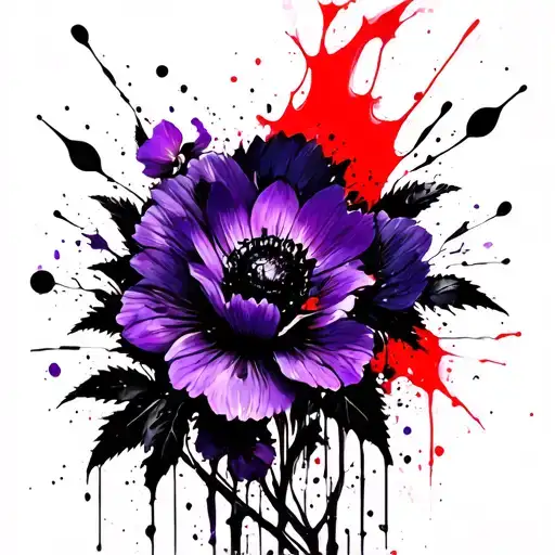 Gothic Violet Flower Blooming