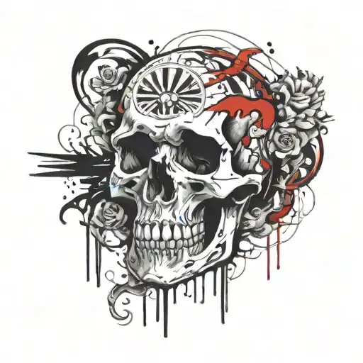 Alaskan Script And Skull