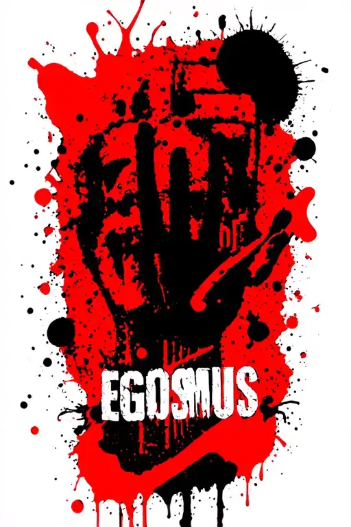 Egoismus Inscription With Shadows