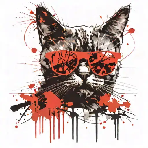 Chill Cat Wearing Sunglasses