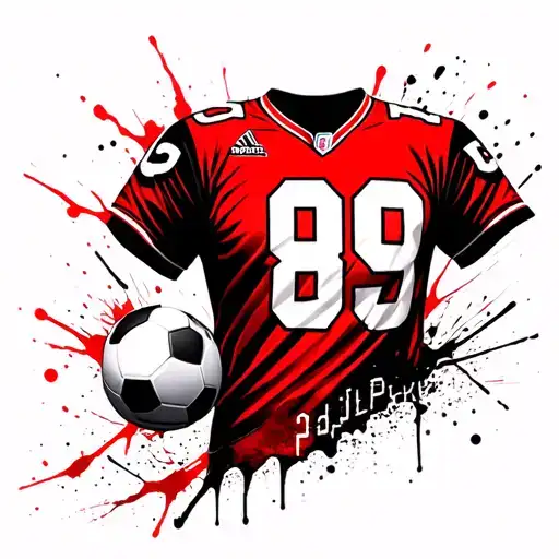 Forearm Half Sleeve Football Jersey 69