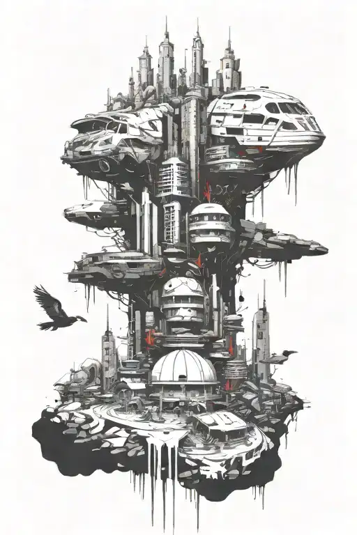 Cyber City Over Ran With Evil And Nature