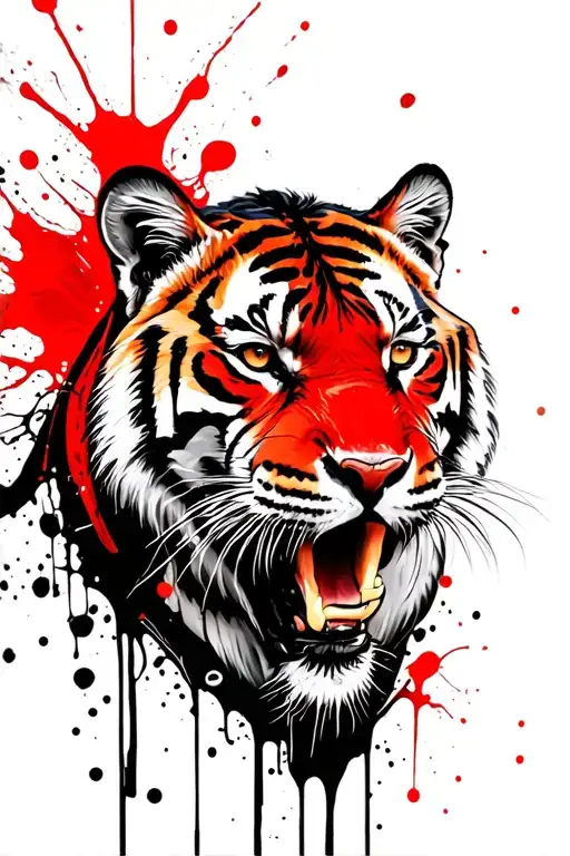 Tiger Hunting Its Prey