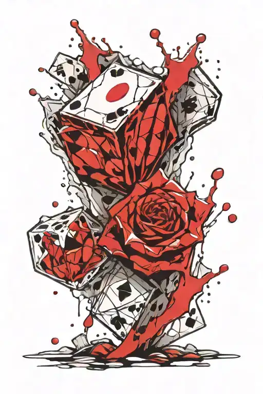 Blood Rose Diamond Money Dice Rolling