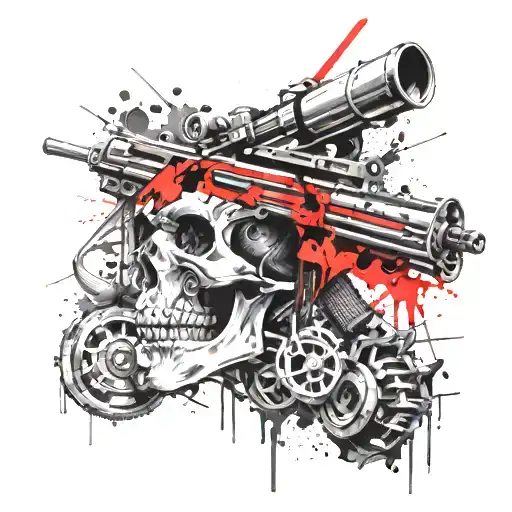 Skull Machine Gun