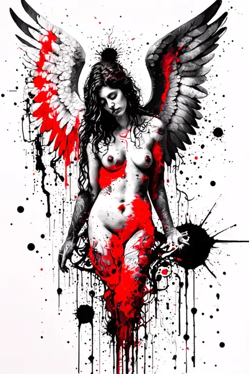 Nirvana In Utero Nude Female Angel