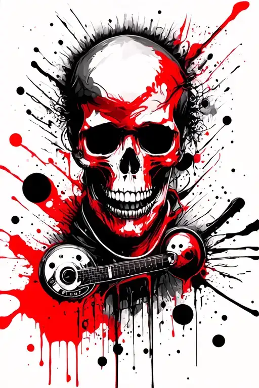 Dj Scull Red And Black