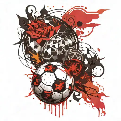 A Soccer Ball With Intricate Indian Patterns And Designs