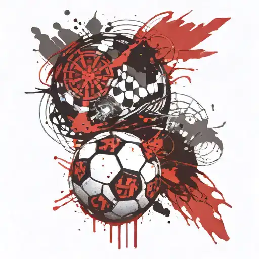 A Soccer Ball With Intricate Indian Patterns And Designs