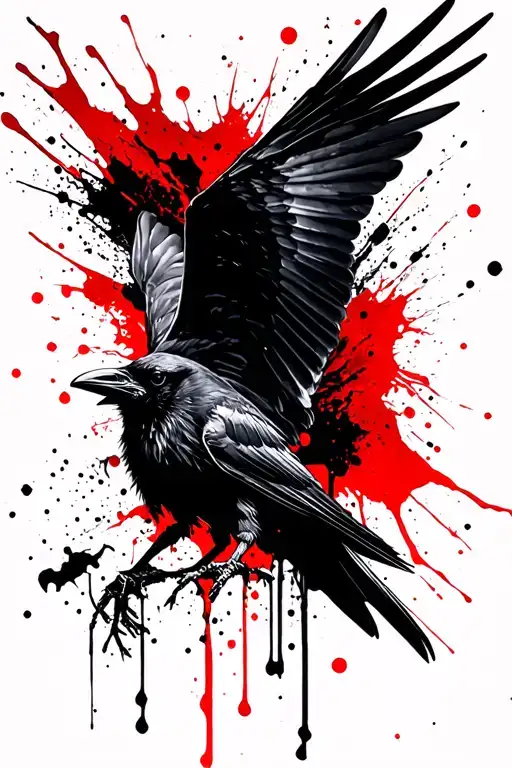Raven Taking Flight