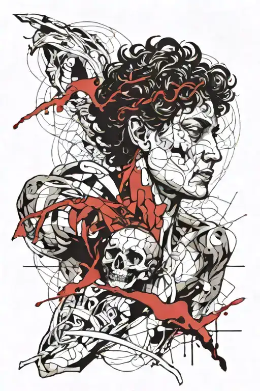 San Hierolamus Caravaggio With Dark Black Forearm