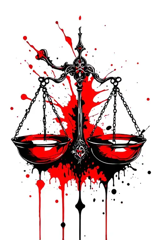 Detailed Gothic Style Libra Scale