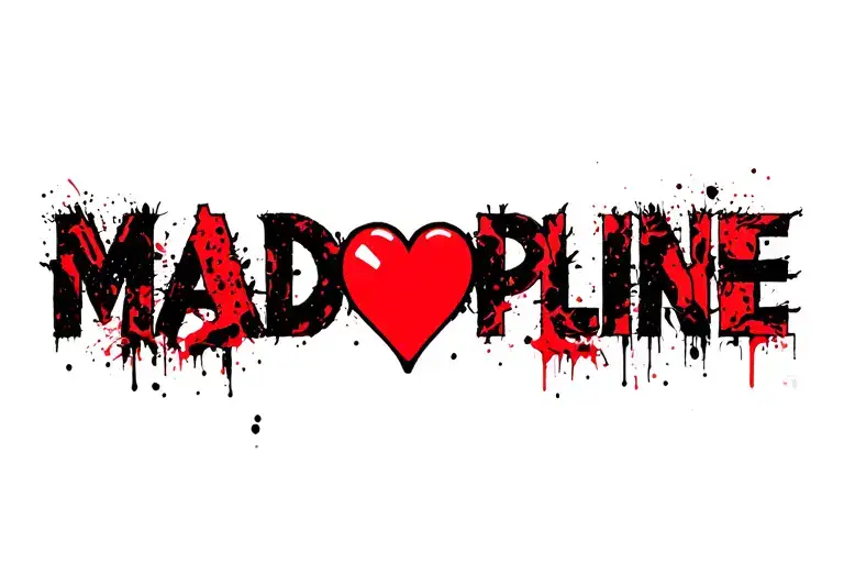 Heart Tattoo With The Name Madyline