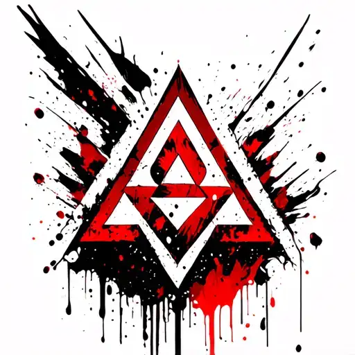 Neo-traditional Valknut Symbol
