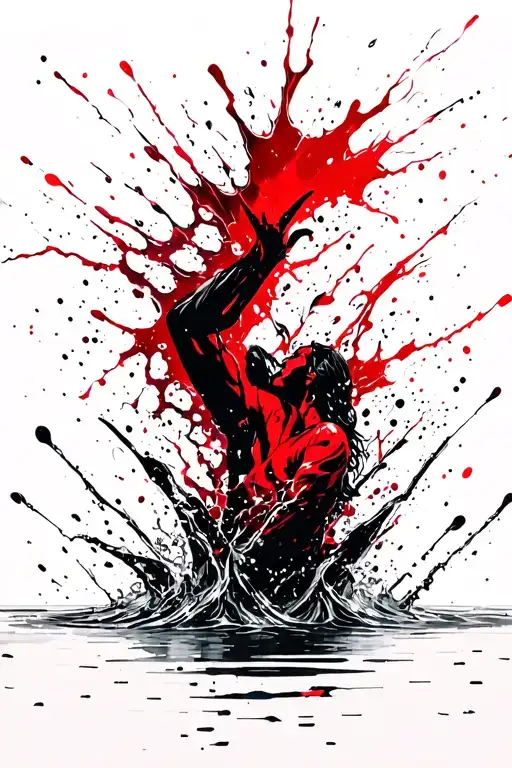 Jumengonder Coming Out Of Water With Lightning Storm