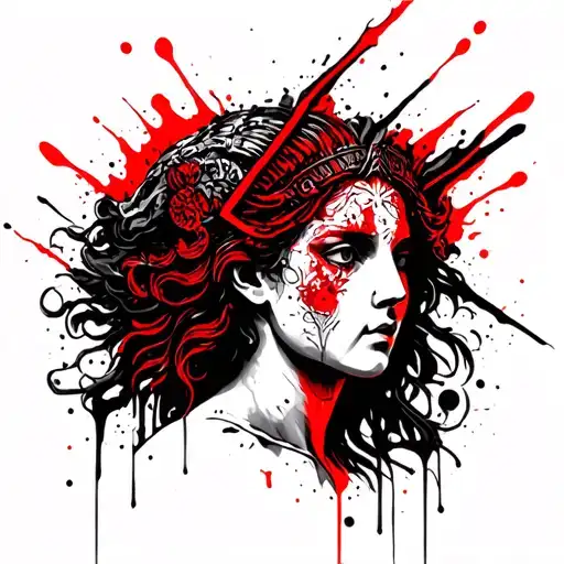 Athena Artemis Medusa Tattoo Design