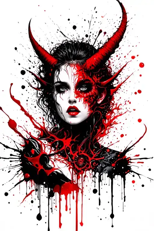 Beautiful Girls Face Morphing Demons