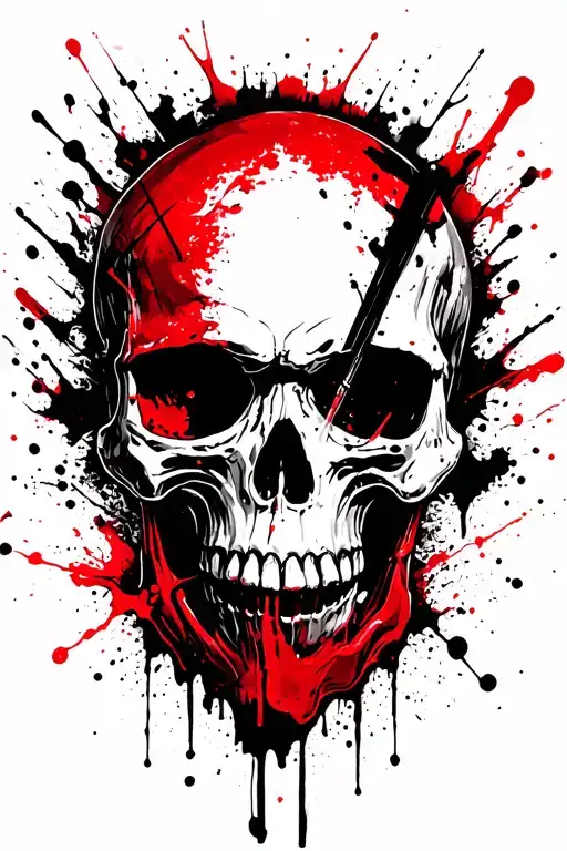 Military War Scene Inspired Skull