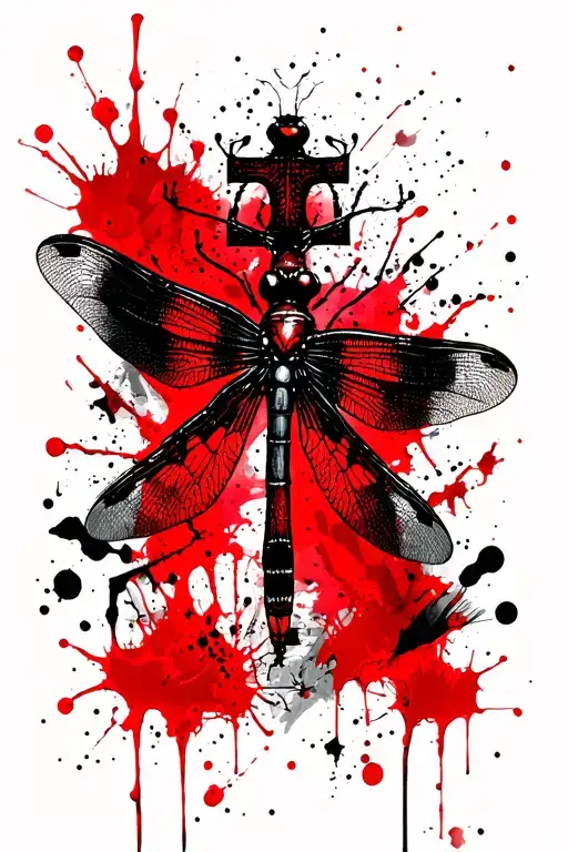Dragonfly And Cross