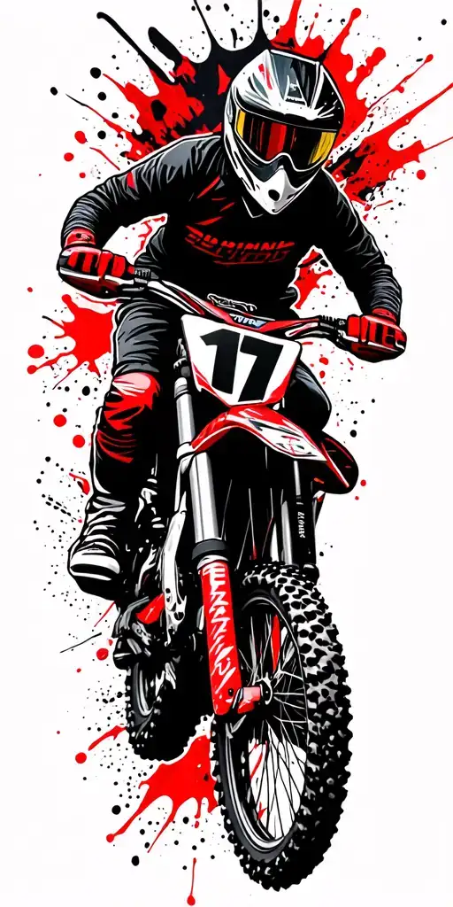 Enduro Bike Jumping Through Mountais