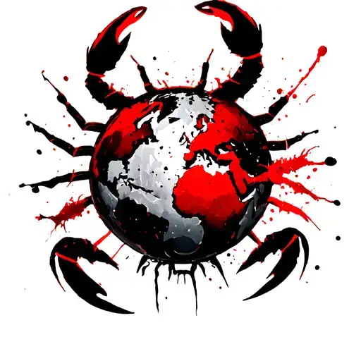 Scorpian Wrapped Around The Globe