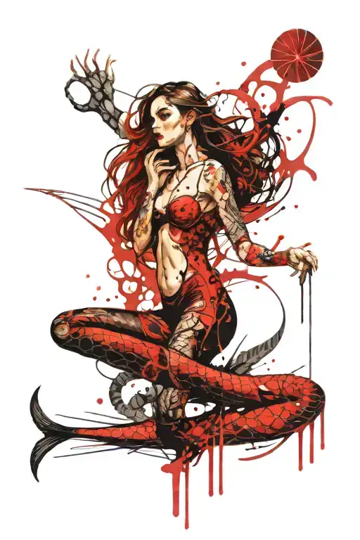 Mermaid With Dna Strand