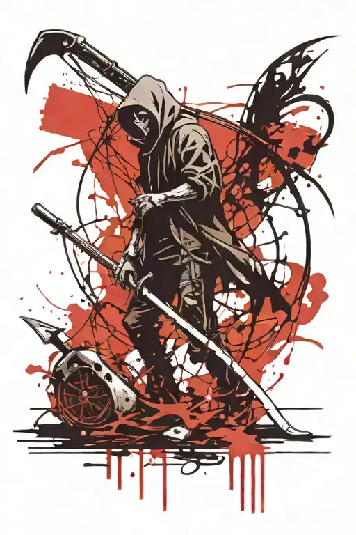Reaper Holding A Scythe
