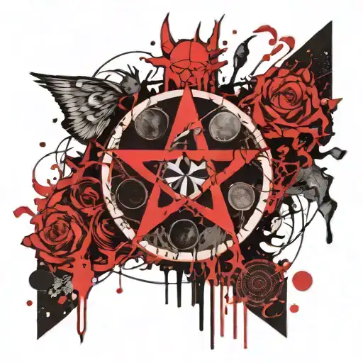 Black Butler Pentagram Surrounded