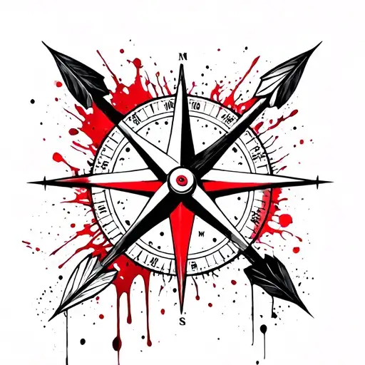 Compass And Arrows Crossed