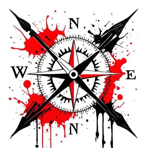 Compass And Arrows Crossed