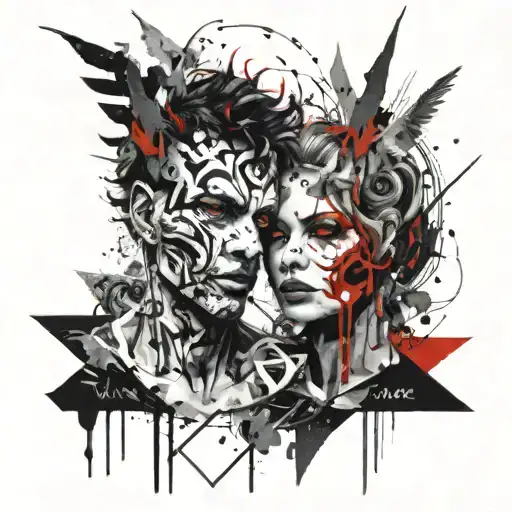 Demon And Angel Face