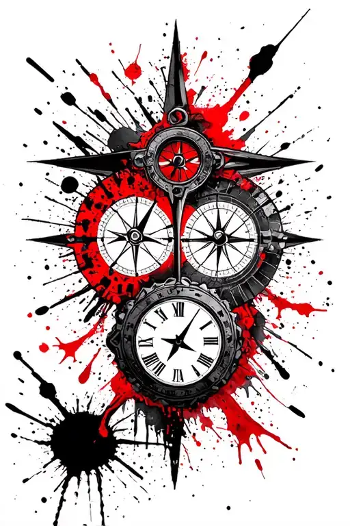 Clock And Compass Intertwined