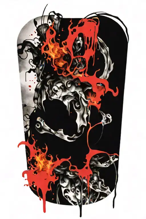 Black Flames From Below