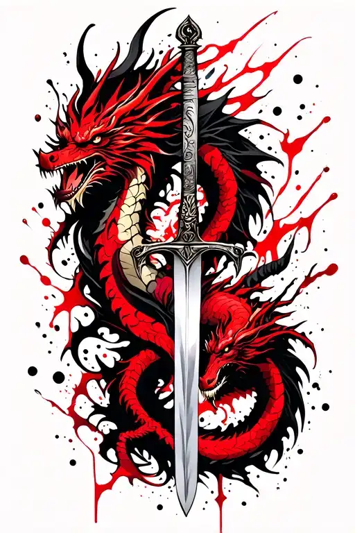 2 Dragons & Sword Surrounded