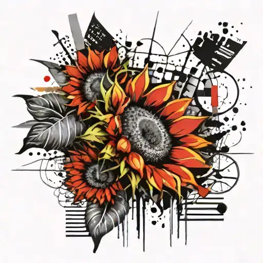 Sunflower Geometric Shapes