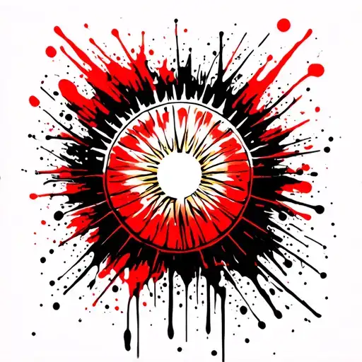 Simple Sun Tattoo Featuring