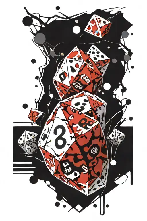 D20 Dice In Dragon Mouth